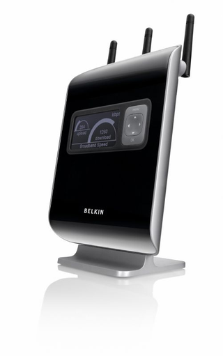 Illustration for article titled Belkin N1 Vision Router Makes 802.11n Sexier Than Ever With Built-In Screen